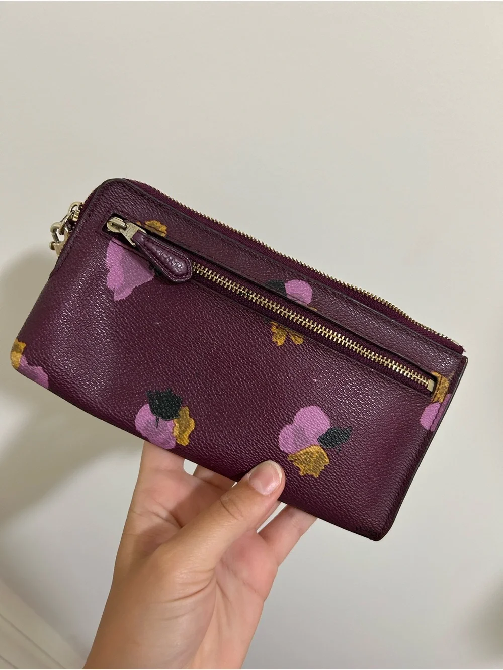 Coach plum leather